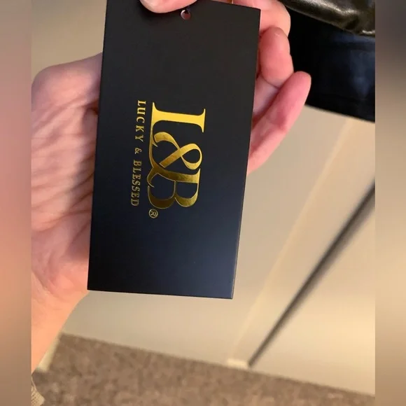 Lucky and blessed black faux leather lace cut out leggings women’s size small - Picture 4 of 5